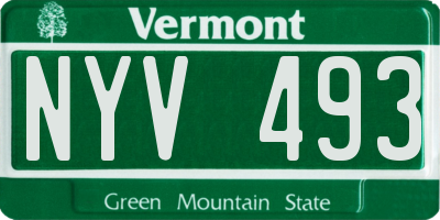 VT license plate NYV493