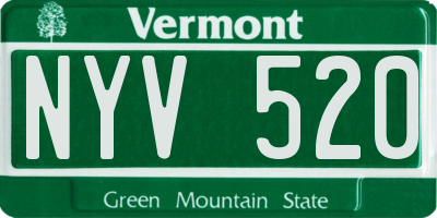 VT license plate NYV520