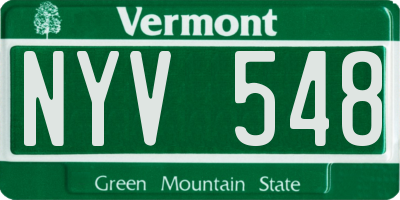 VT license plate NYV548