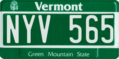 VT license plate NYV565
