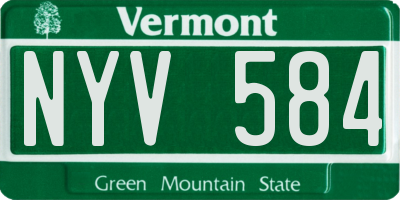 VT license plate NYV584