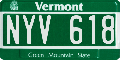 VT license plate NYV618