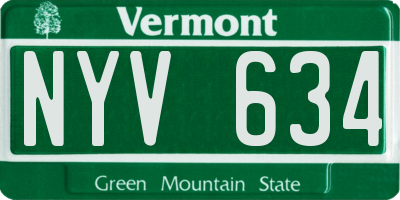 VT license plate NYV634