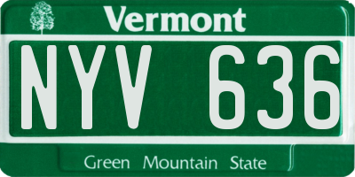 VT license plate NYV636