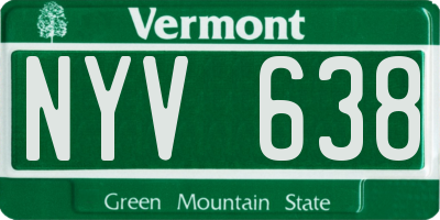 VT license plate NYV638