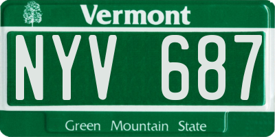 VT license plate NYV687