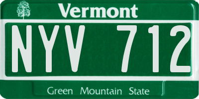 VT license plate NYV712