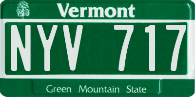 VT license plate NYV717