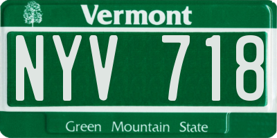 VT license plate NYV718