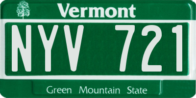 VT license plate NYV721