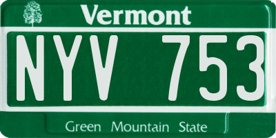 VT license plate NYV753