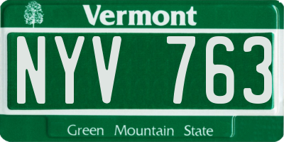 VT license plate NYV763