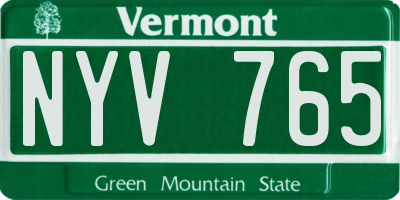 VT license plate NYV765