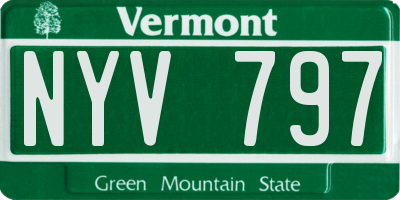 VT license plate NYV797