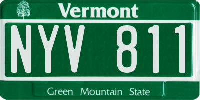 VT license plate NYV811