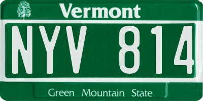 VT license plate NYV814
