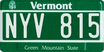 VT license plate NYV815
