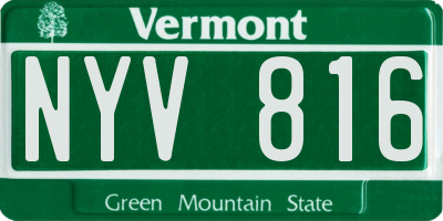 VT license plate NYV816