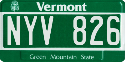 VT license plate NYV826