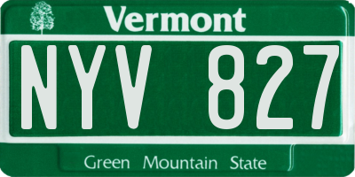 VT license plate NYV827