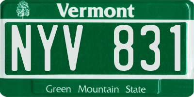 VT license plate NYV831