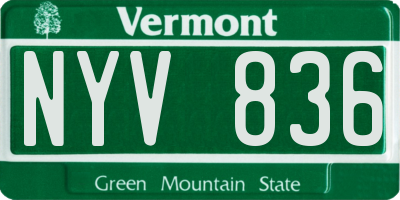 VT license plate NYV836