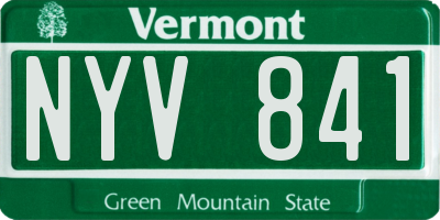 VT license plate NYV841
