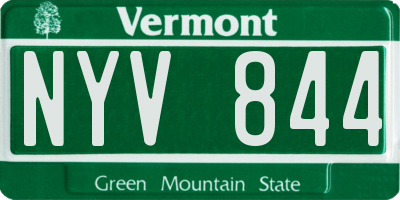 VT license plate NYV844