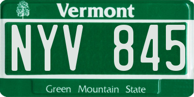 VT license plate NYV845