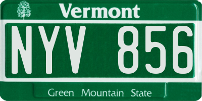 VT license plate NYV856