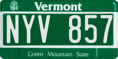 VT license plate NYV857