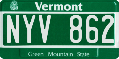 VT license plate NYV862