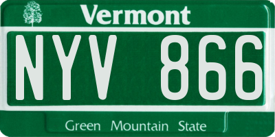 VT license plate NYV866