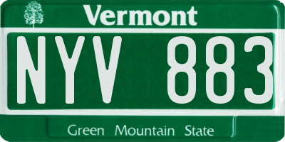 VT license plate NYV883