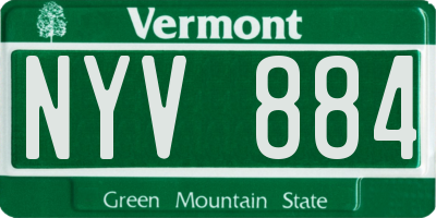 VT license plate NYV884