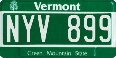 VT license plate NYV899