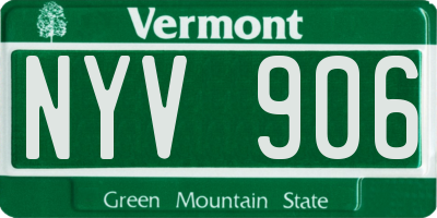 VT license plate NYV906