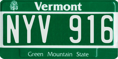 VT license plate NYV916