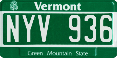 VT license plate NYV936