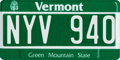 VT license plate NYV940