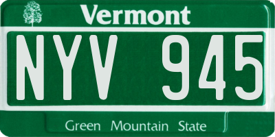 VT license plate NYV945