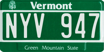 VT license plate NYV947