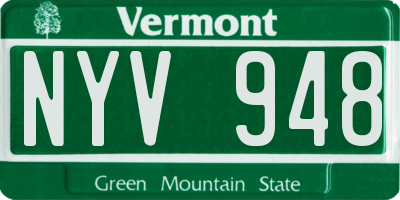 VT license plate NYV948