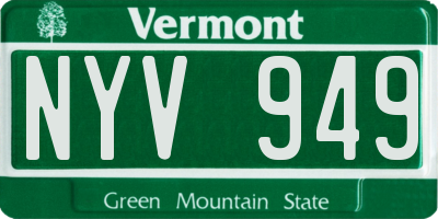 VT license plate NYV949