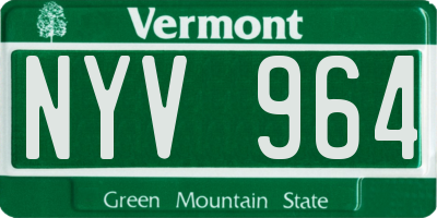 VT license plate NYV964