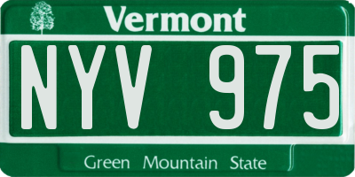 VT license plate NYV975