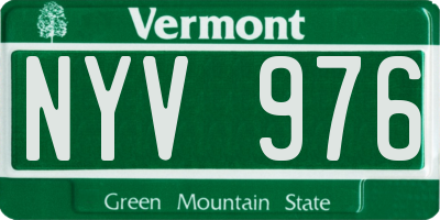 VT license plate NYV976