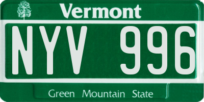 VT license plate NYV996