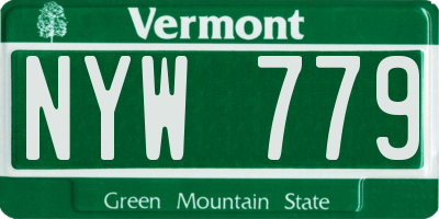 VT license plate NYW779