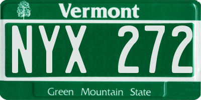 VT license plate NYX272